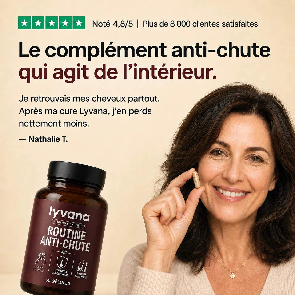 Gélules Anti-Chute · Stopper la chute des cheveux en 90 jours